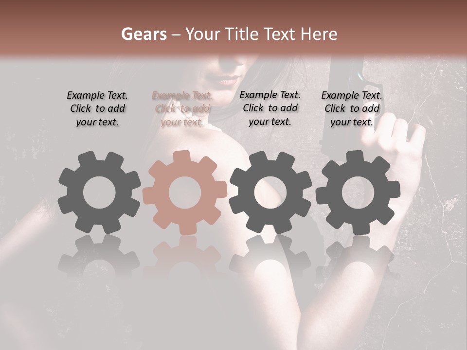 Weapons Portrait Pistol PowerPoint Template