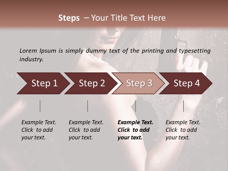 Weapons Portrait Pistol PowerPoint Template