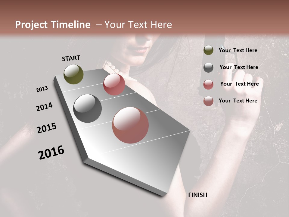 Weapons Portrait Pistol PowerPoint Template