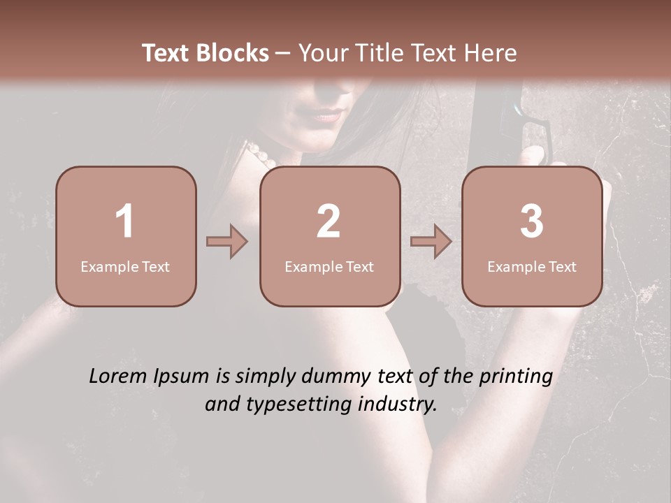 Weapons Portrait Pistol PowerPoint Template