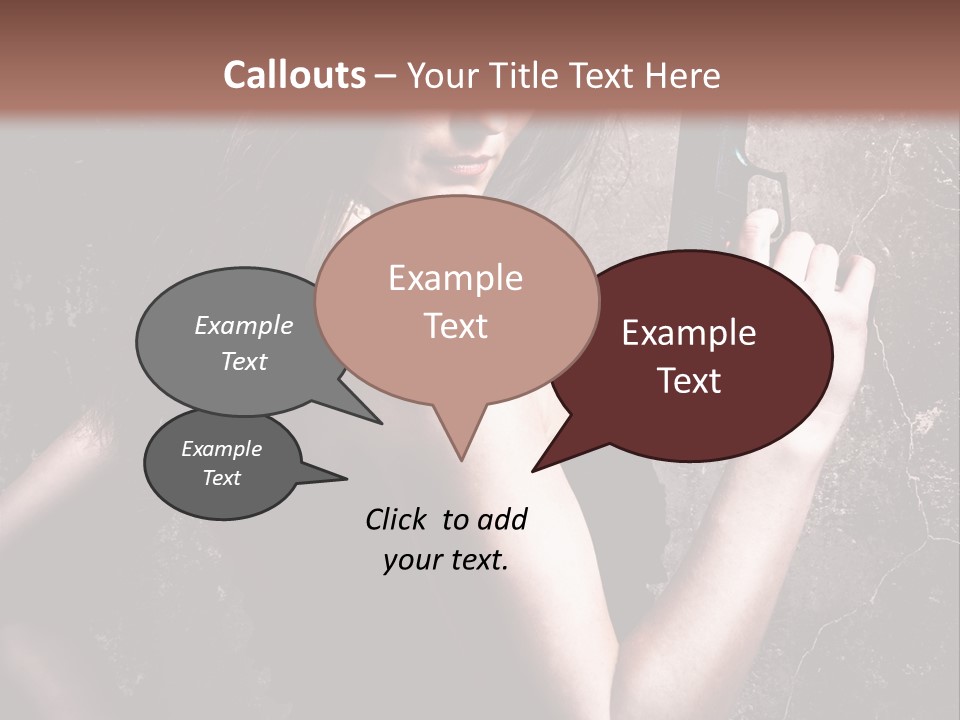 Weapons Portrait Pistol PowerPoint Template