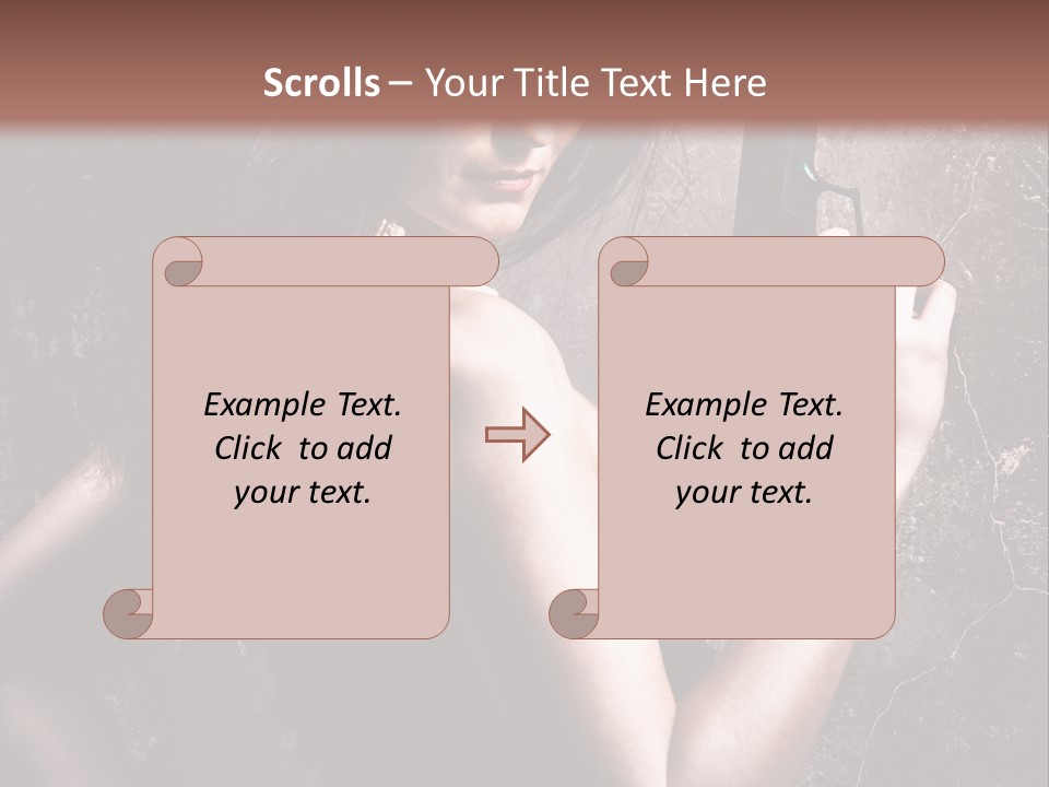 Weapons Portrait Pistol PowerPoint Template