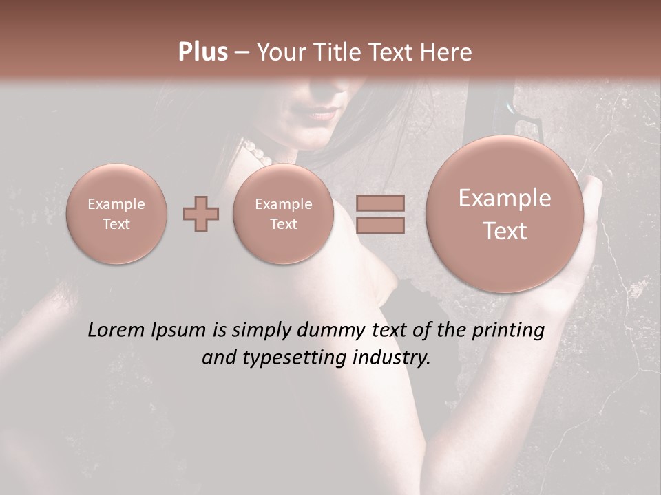 Weapons Portrait Pistol PowerPoint Template