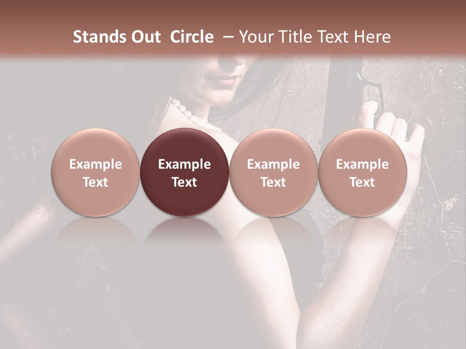 Weapons Portrait Pistol PowerPoint Template