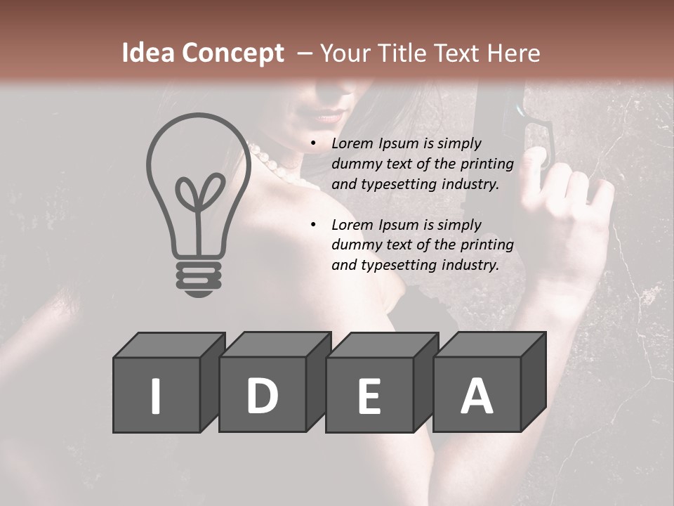 Weapons Portrait Pistol PowerPoint Template