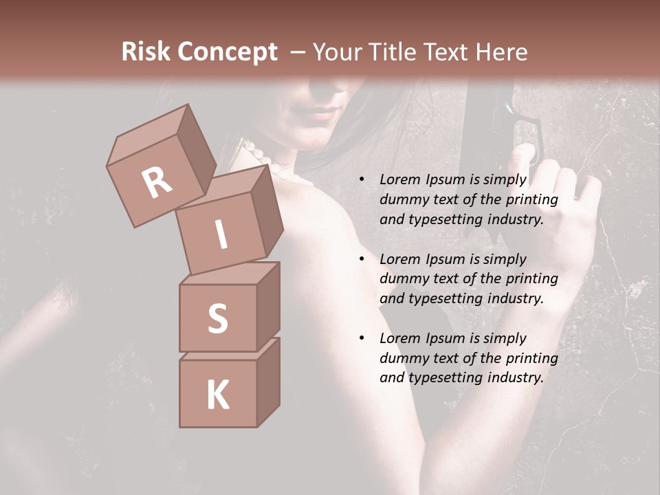 Weapons Portrait Pistol PowerPoint Template