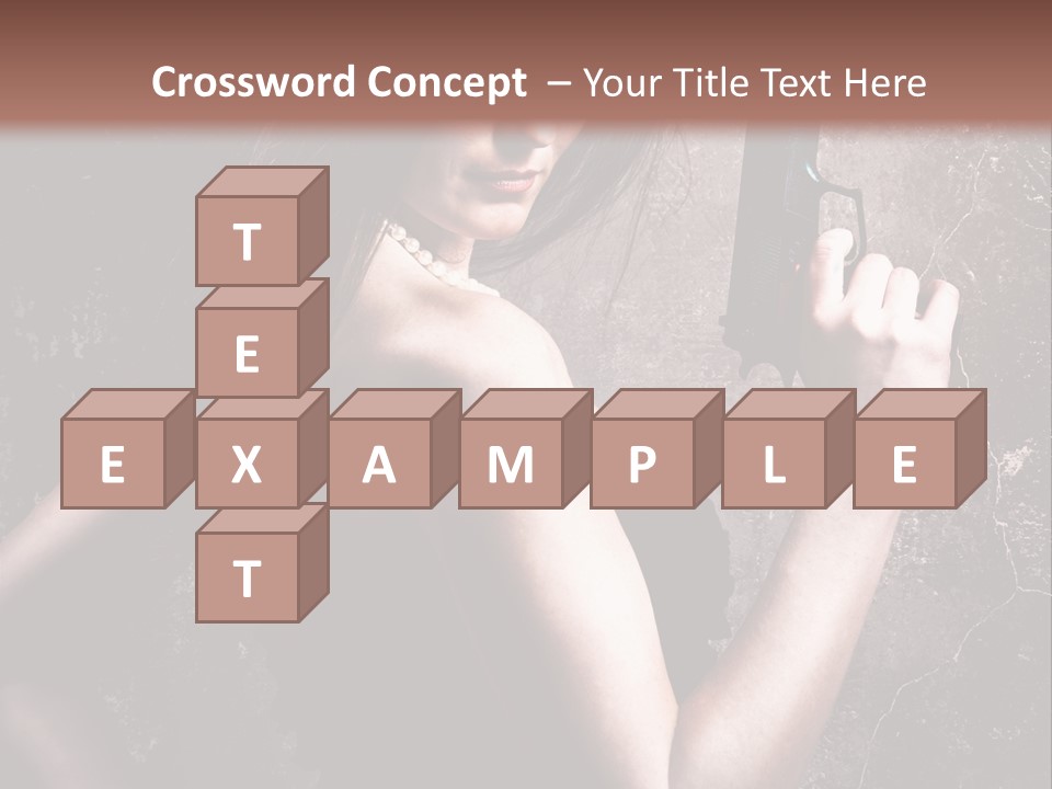 Weapons Portrait Pistol PowerPoint Template