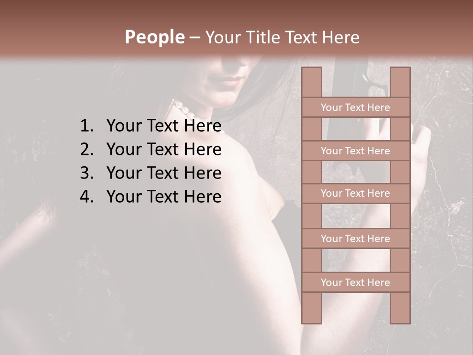 Weapons Portrait Pistol PowerPoint Template