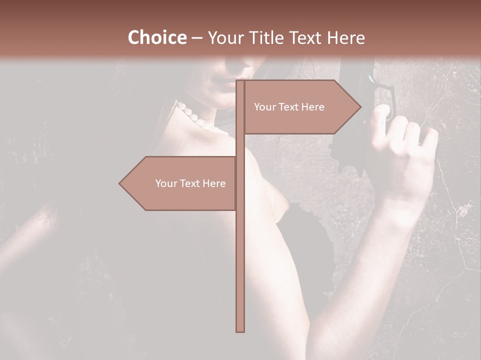 Weapons Portrait Pistol PowerPoint Template