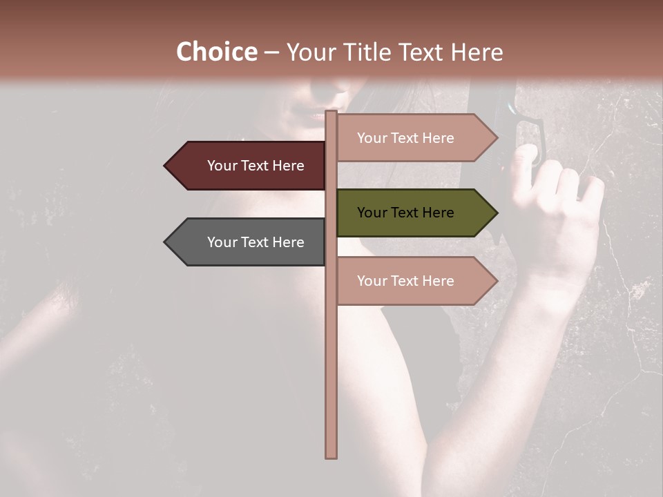 Weapons Portrait Pistol PowerPoint Template