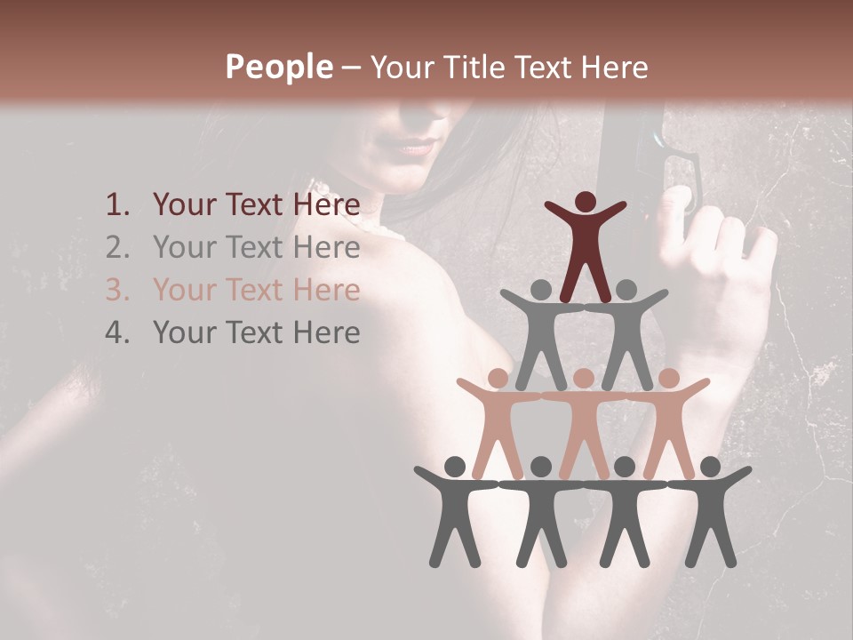 Weapons Portrait Pistol PowerPoint Template