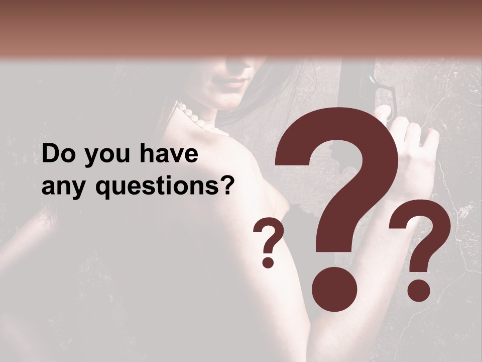 Weapons Portrait Pistol PowerPoint Template