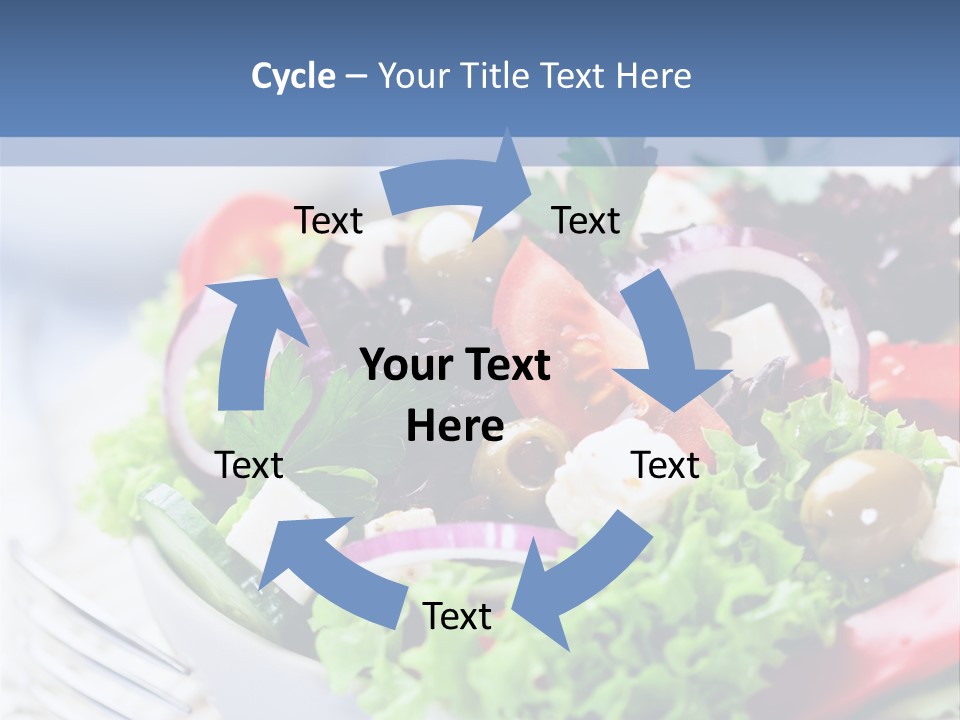 Tomatoes Appetizer Greek Salad PowerPoint Template