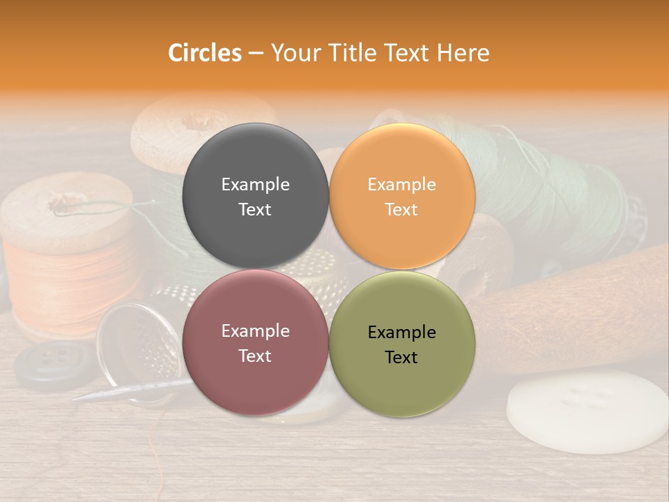 Thimble Sewing Thread PowerPoint Template