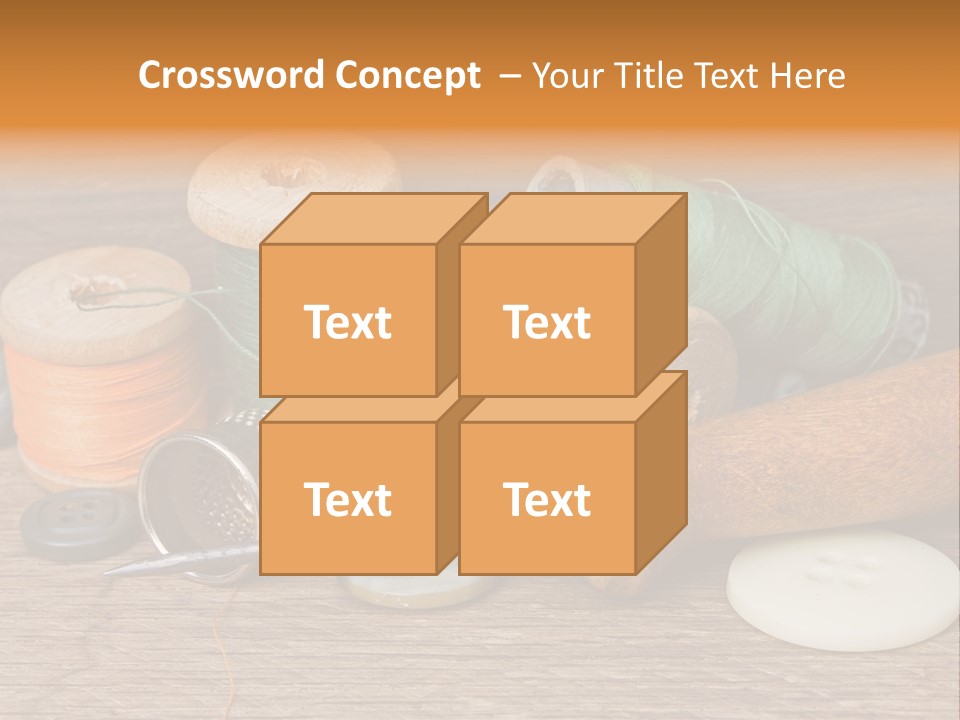 Thimble Sewing Thread PowerPoint Template