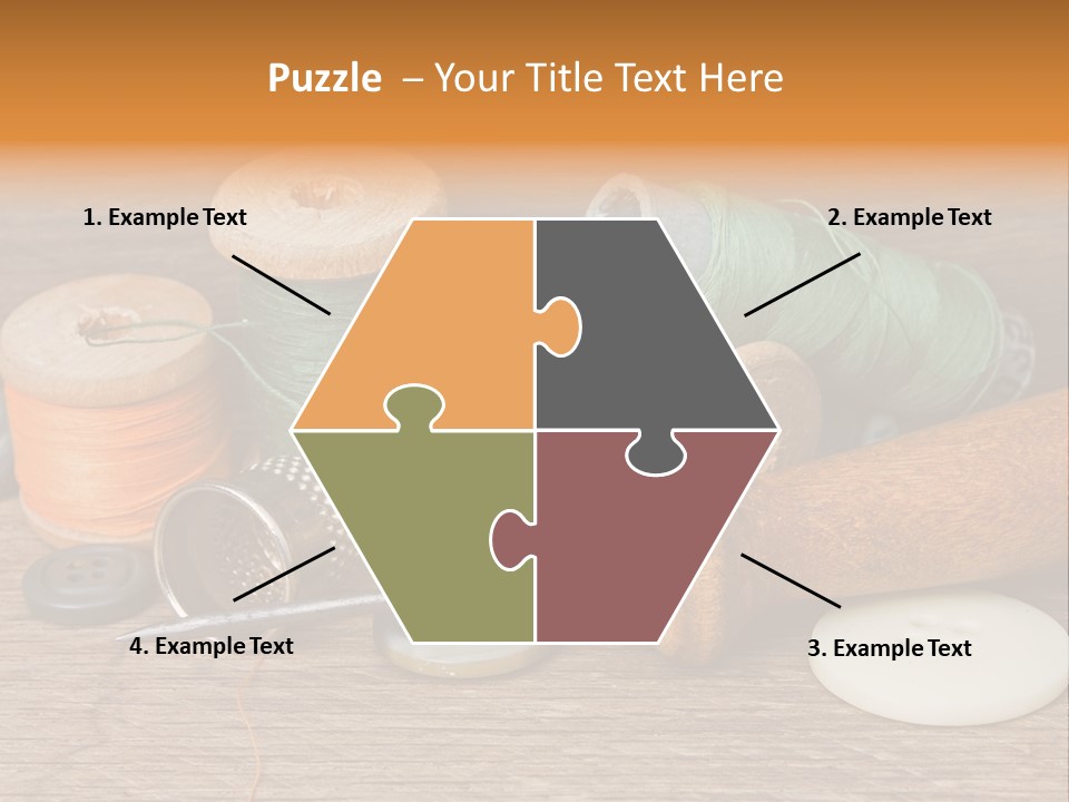 Thimble Sewing Thread PowerPoint Template