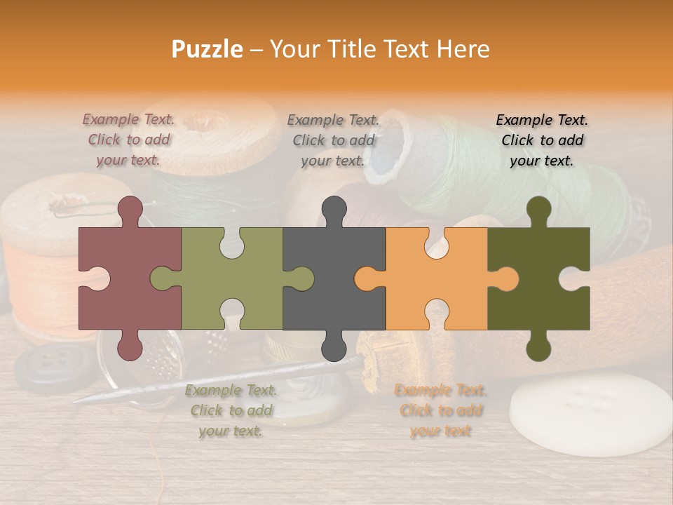 Thimble Sewing Thread PowerPoint Template