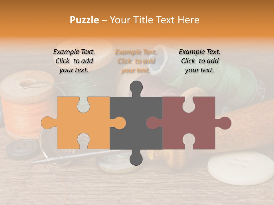 Thimble Sewing Thread PowerPoint Template