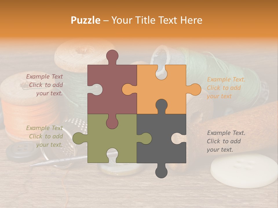 Thimble Sewing Thread PowerPoint Template