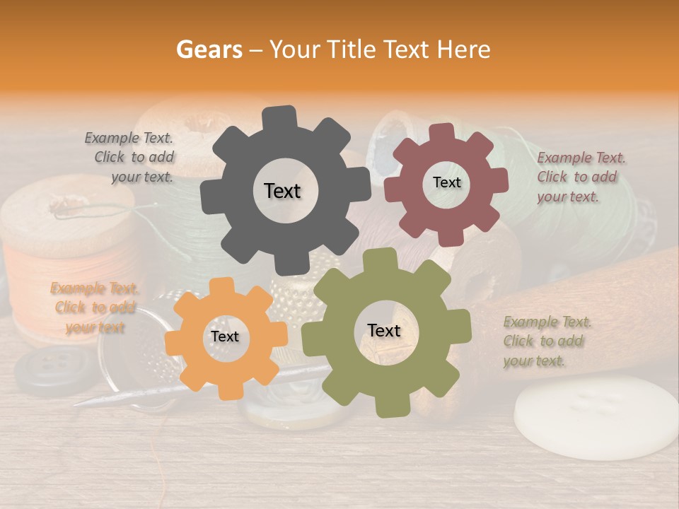 Thimble Sewing Thread PowerPoint Template