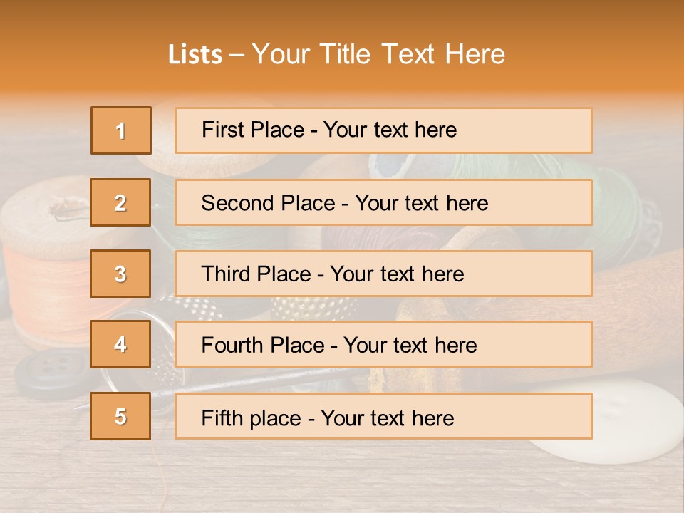 Thimble Sewing Thread PowerPoint Template