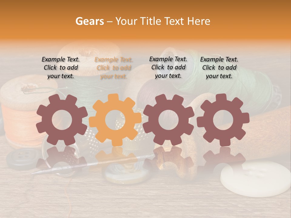 Thimble Sewing Thread PowerPoint Template