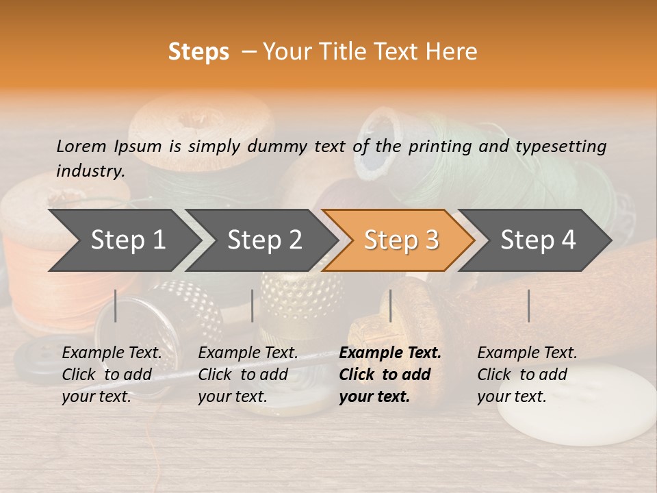 Thimble Sewing Thread PowerPoint Template