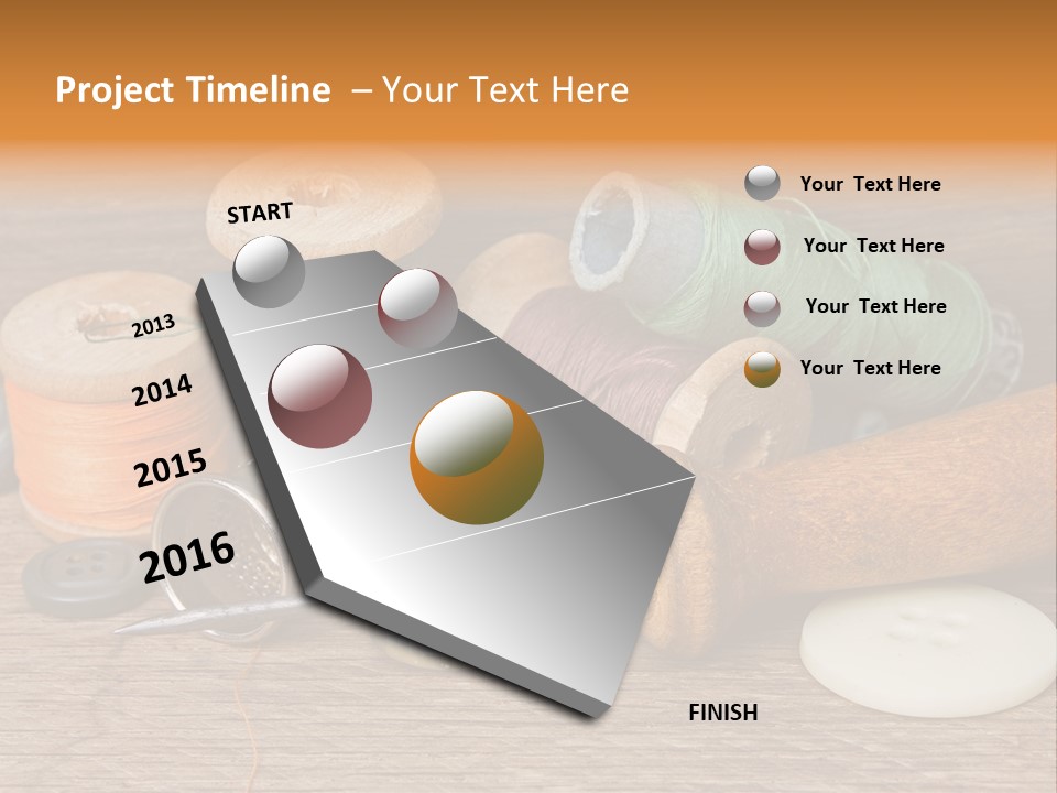 Thimble Sewing Thread PowerPoint Template