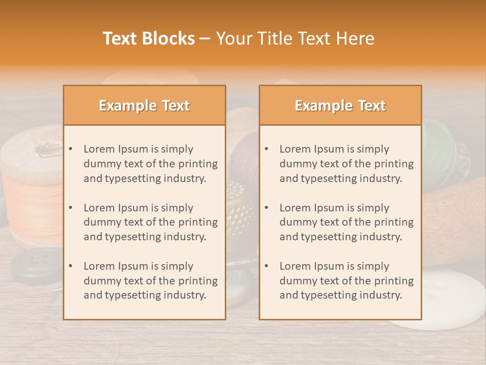 Thimble Sewing Thread PowerPoint Template