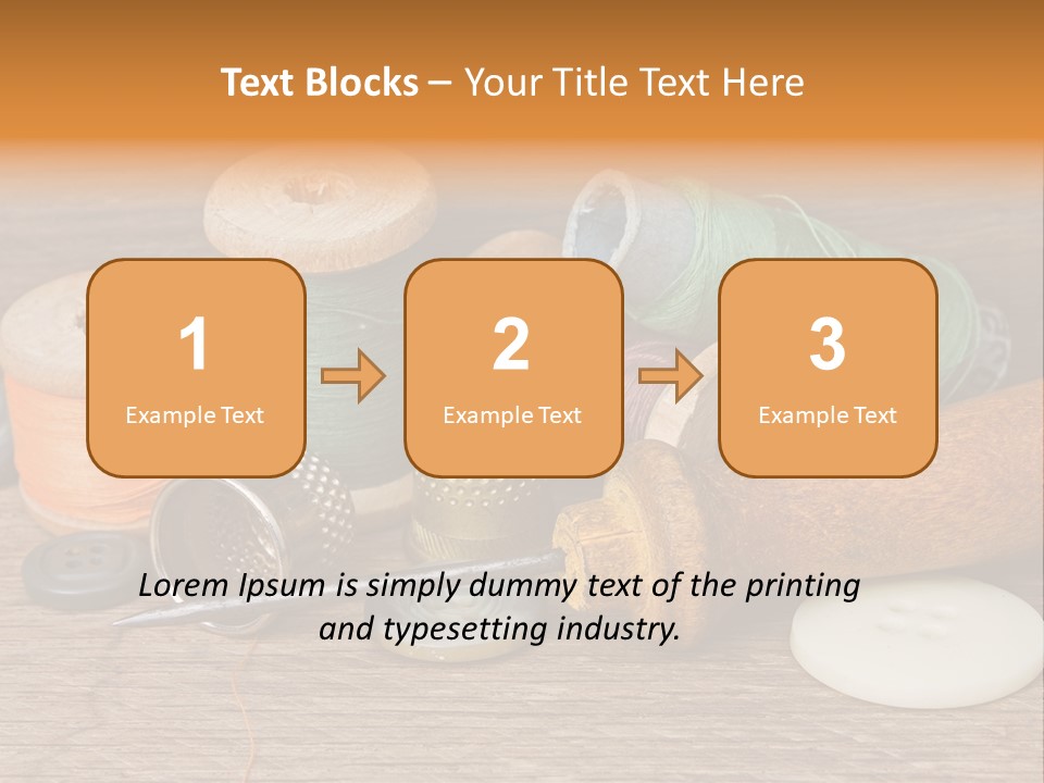 Thimble Sewing Thread PowerPoint Template