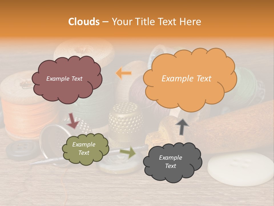 Thimble Sewing Thread PowerPoint Template