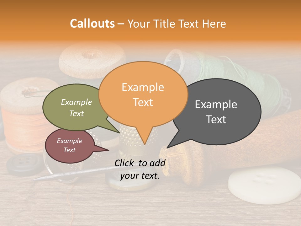 Thimble Sewing Thread PowerPoint Template