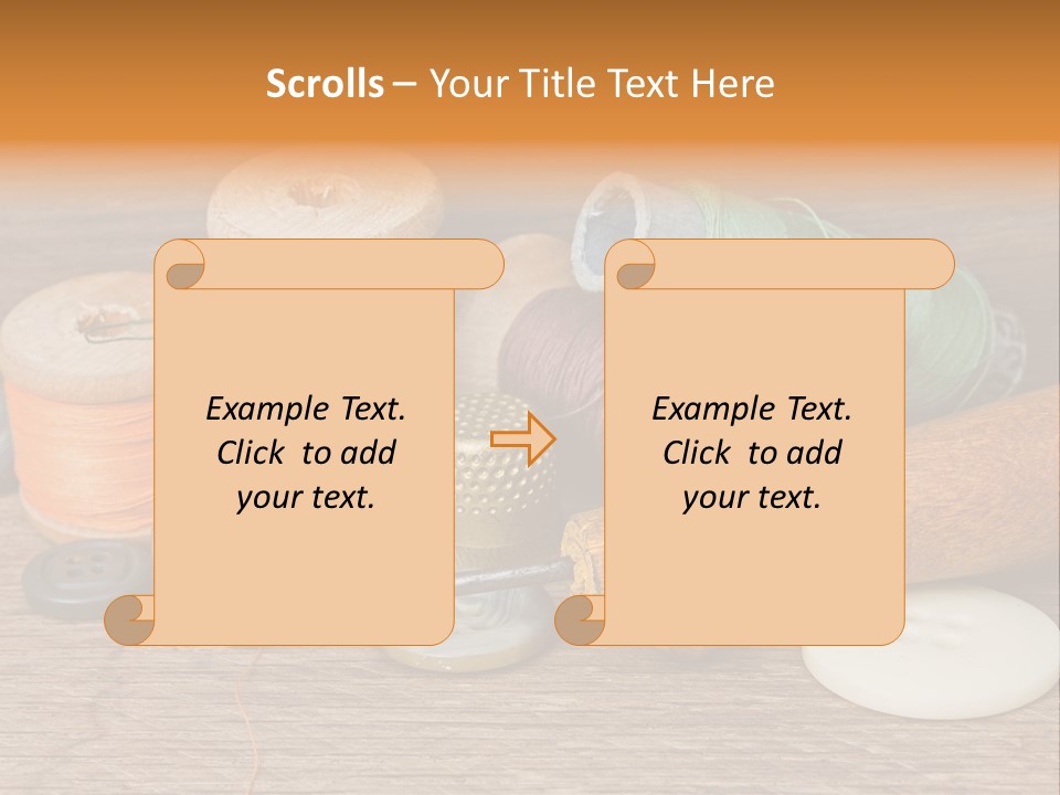 Thimble Sewing Thread PowerPoint Template