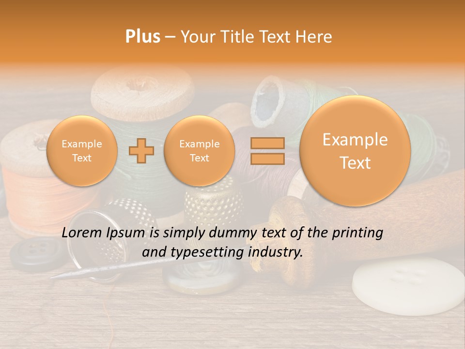 Thimble Sewing Thread PowerPoint Template