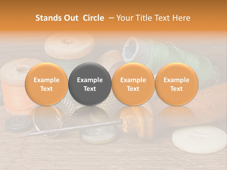 Thimble Sewing Thread PowerPoint Template