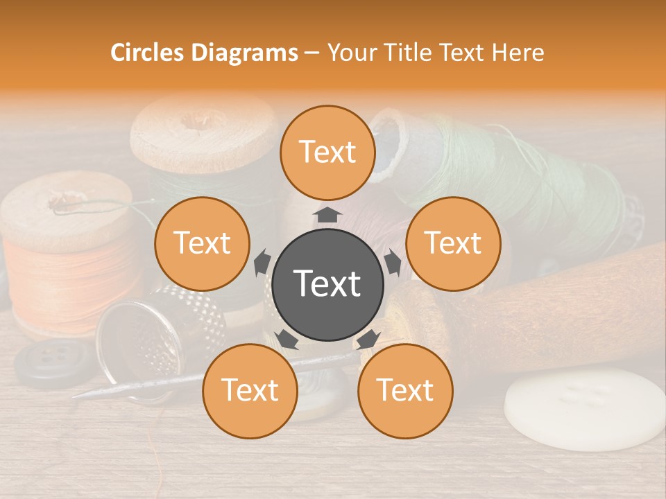 Thimble Sewing Thread PowerPoint Template