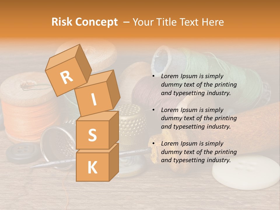 Thimble Sewing Thread PowerPoint Template