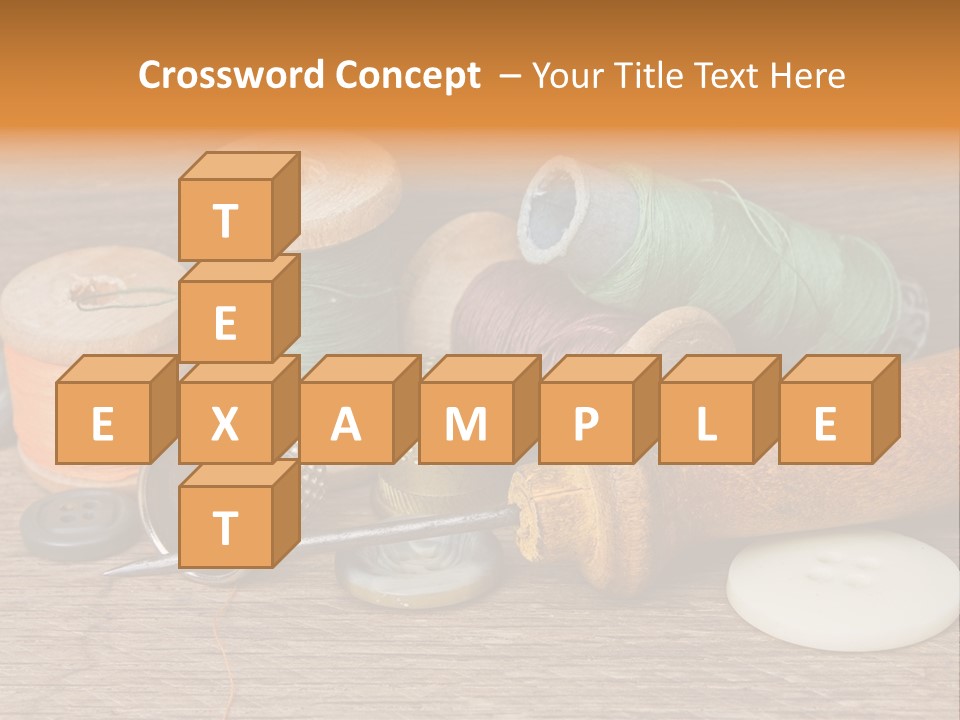 Thimble Sewing Thread PowerPoint Template