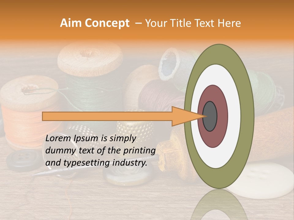 Thimble Sewing Thread PowerPoint Template