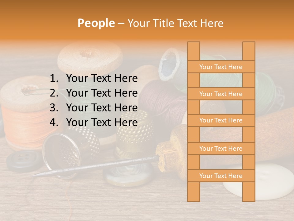 Thimble Sewing Thread PowerPoint Template