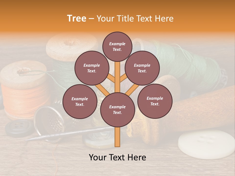 Thimble Sewing Thread PowerPoint Template