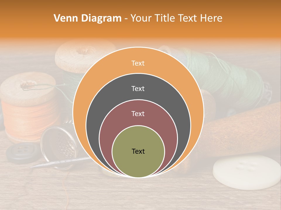 Thimble Sewing Thread PowerPoint Template