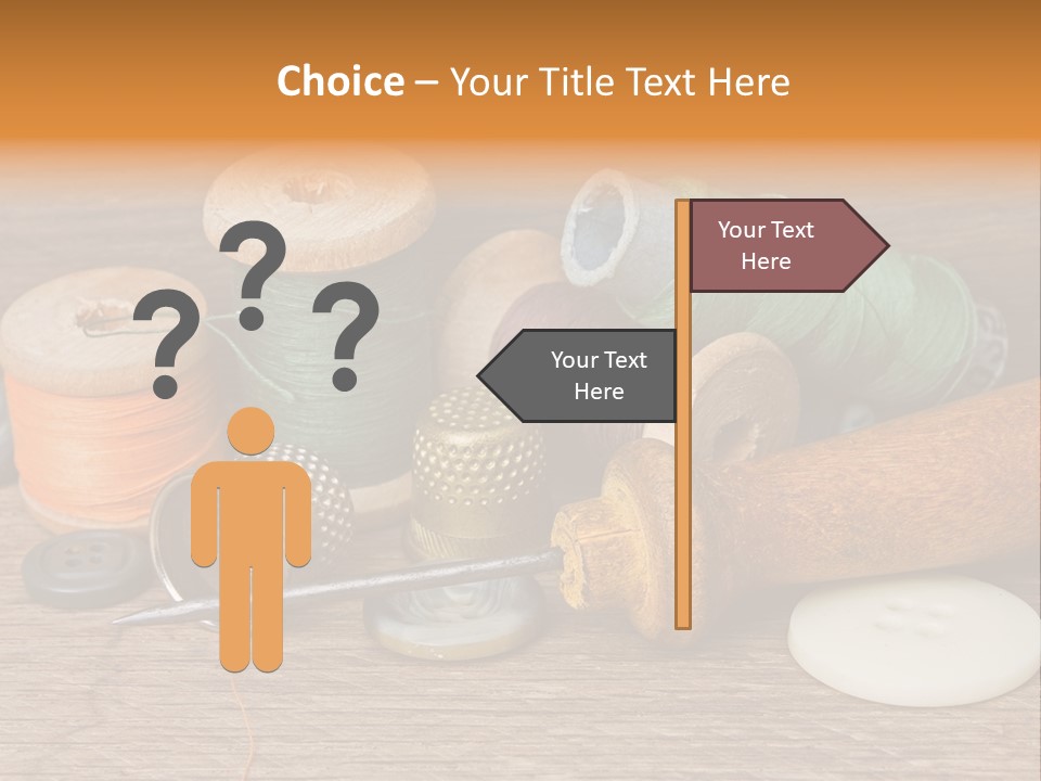 Thimble Sewing Thread PowerPoint Template