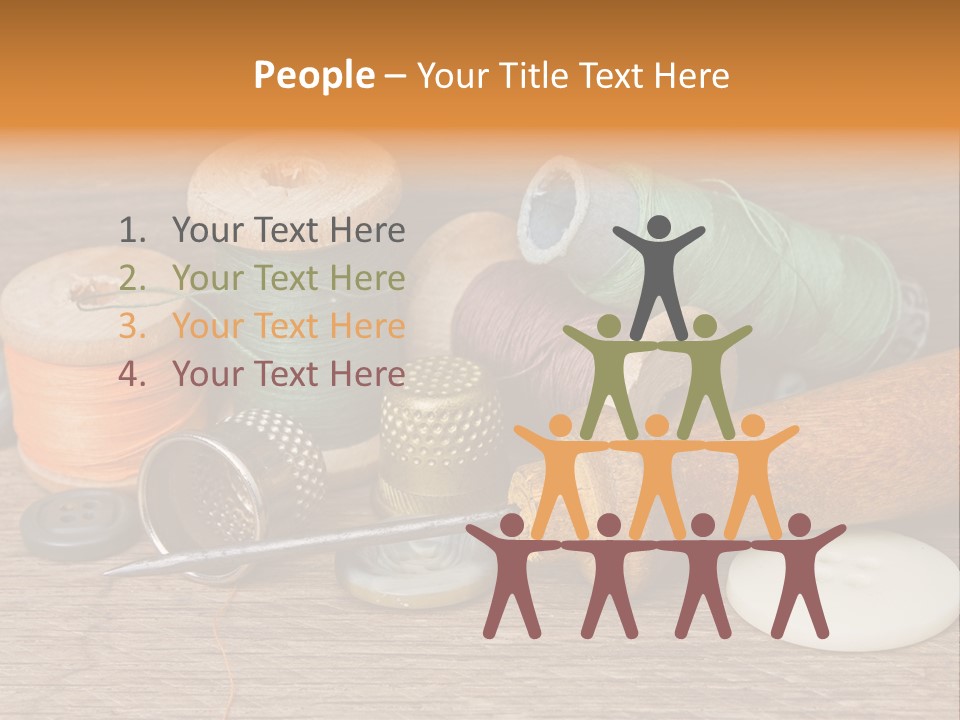 Thimble Sewing Thread PowerPoint Template