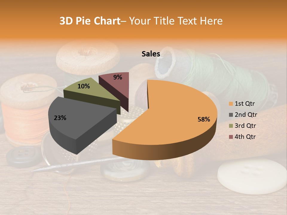 Thimble Sewing Thread PowerPoint Template