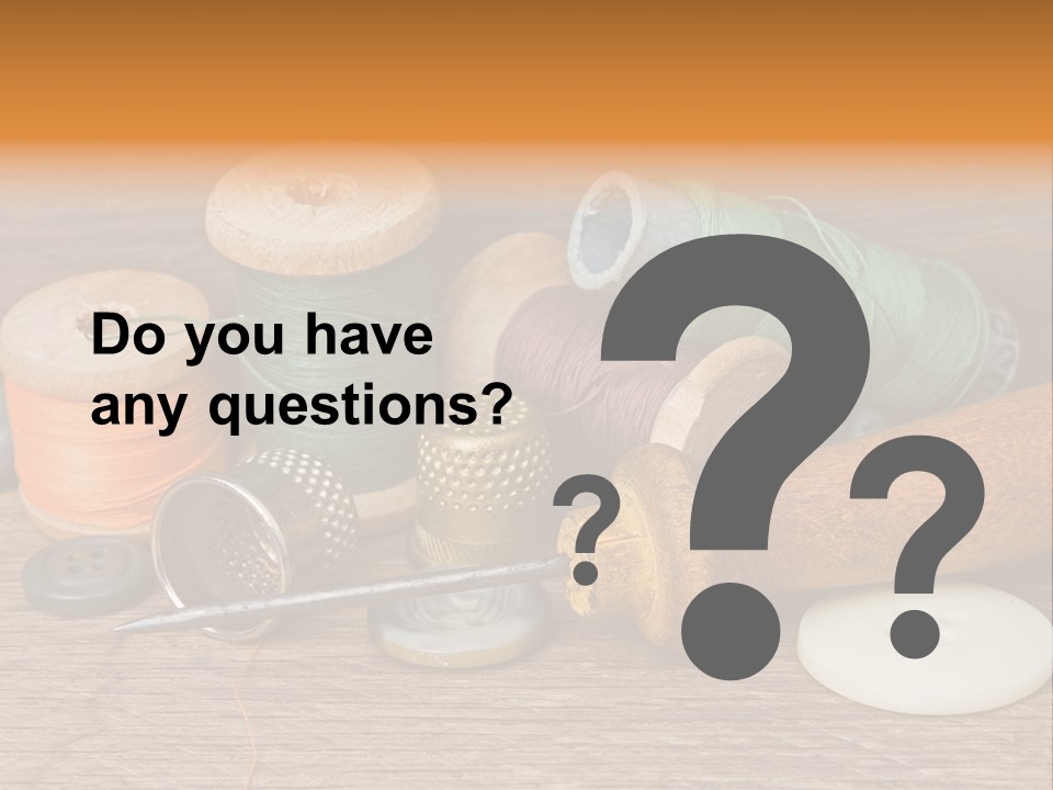 Thimble Sewing Thread PowerPoint Template