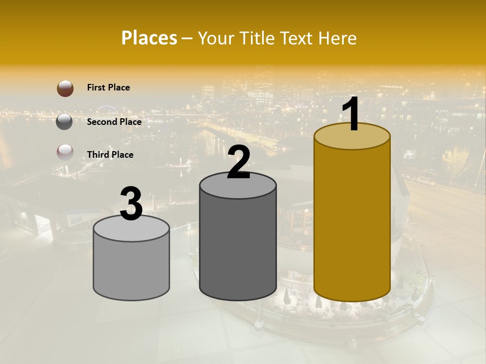 Cityscape Waterfront Yacht PowerPoint Template