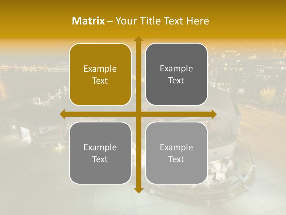 Cityscape Waterfront Yacht PowerPoint Template