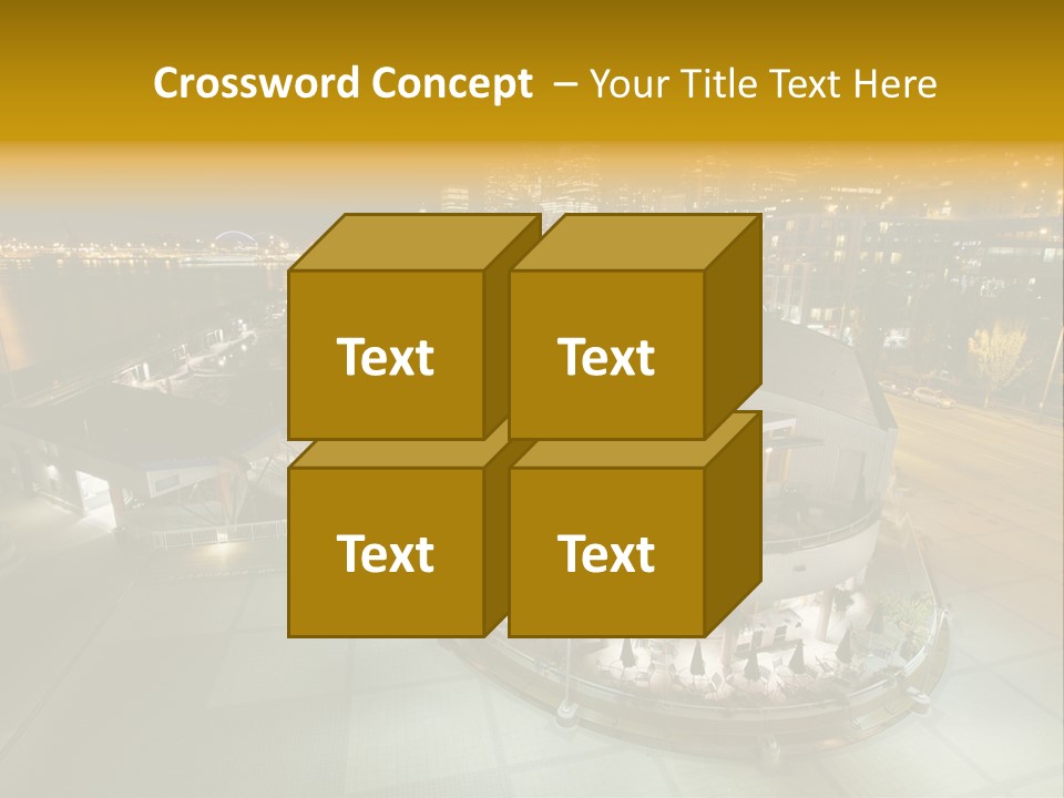 Cityscape Waterfront Yacht PowerPoint Template