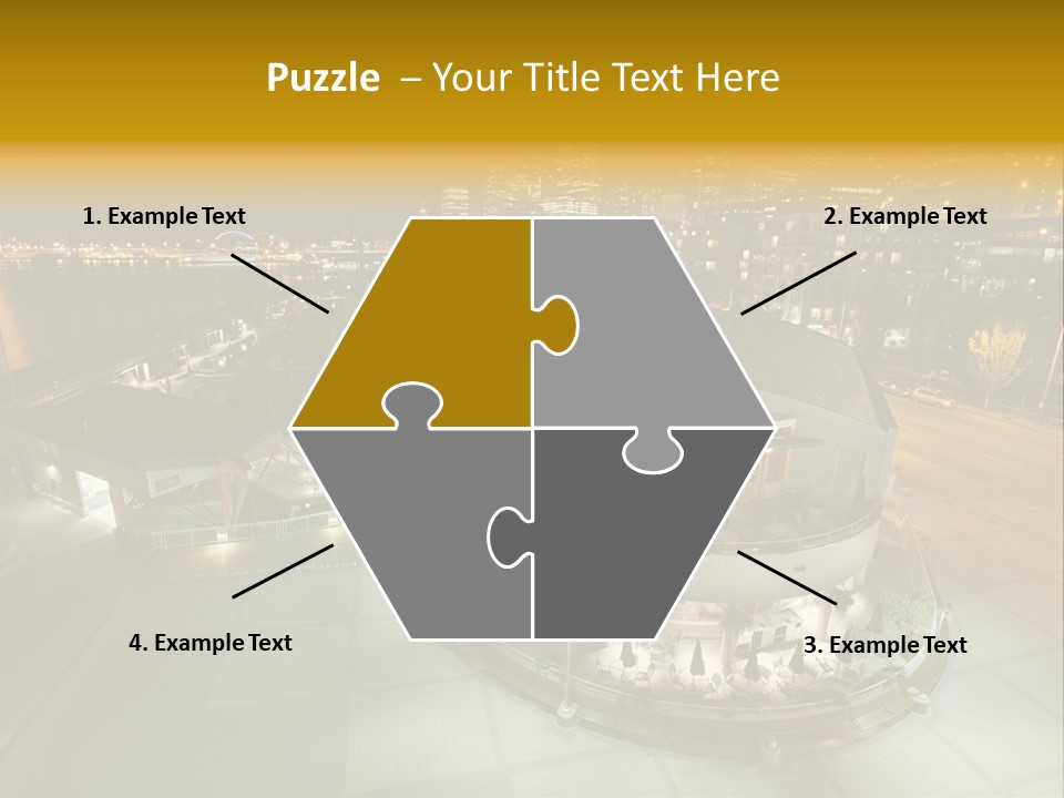 Cityscape Waterfront Yacht PowerPoint Template